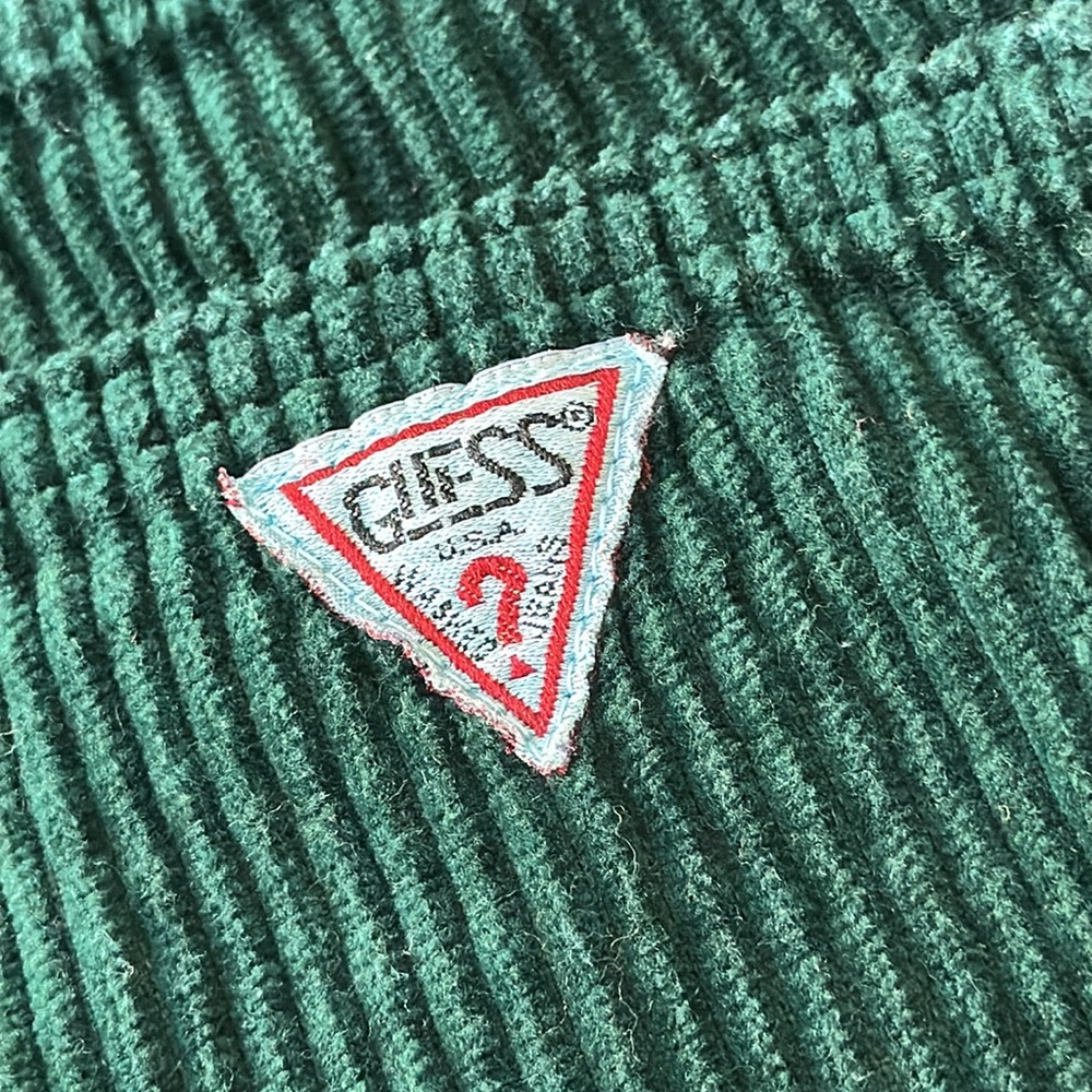 Guess Vintage Green Corduroy Women's Shorts - Picture 2 of 5